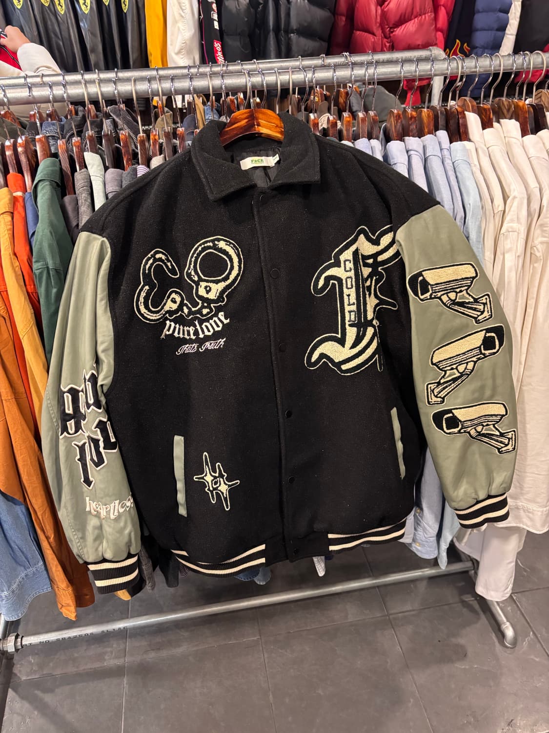 빈티지 바시티 자켓 상품이미지1