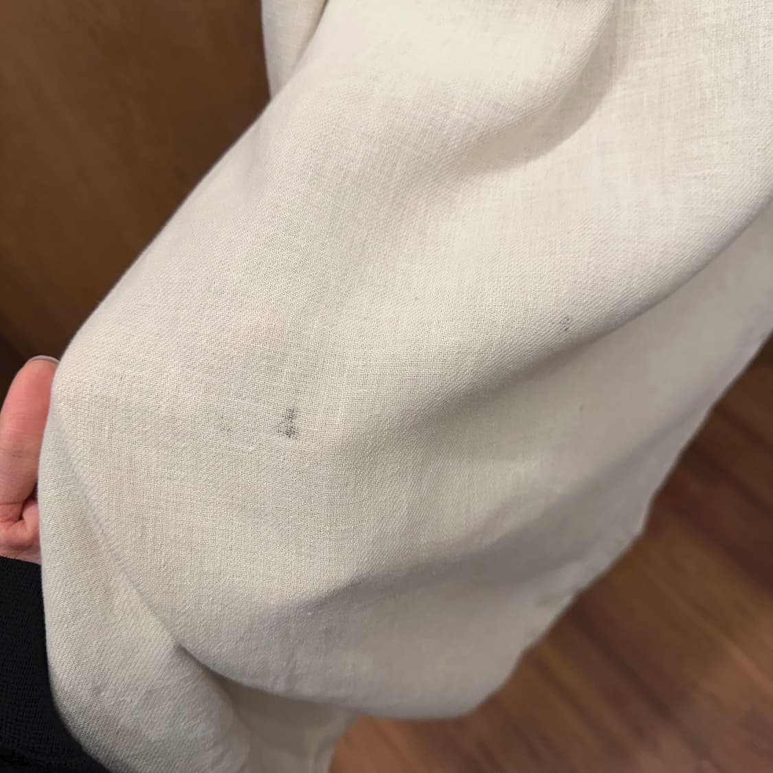 에르메스 파리 린넨 슬리브리스 레이어드 원피스 메탈 버클 디테일 아이보리 상품이미지10