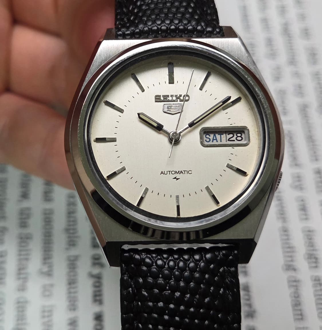 레어] 빈티지 세이코 오리지널 화이트린넨판 각러그 7009 오토매틱  상품이미지1