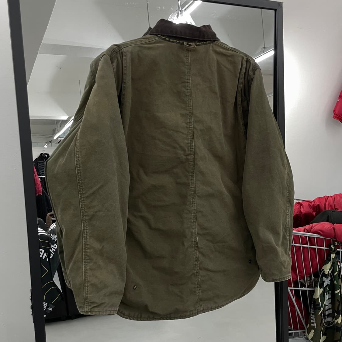 빈티지 멀티포켓 모스그린 덕캔버스 칼하트맛 워크자켓 상품이미지2