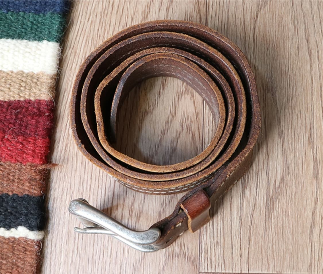 
일본 빈티지 튼튼한 아메카지 가죽 벨트 28-31 상품이미지3