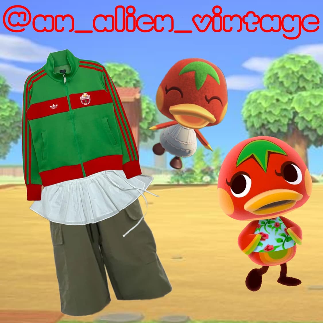 아디다스 모로코 져지 빈티지 코디 세트 토마토맛 코디 상품이미지1