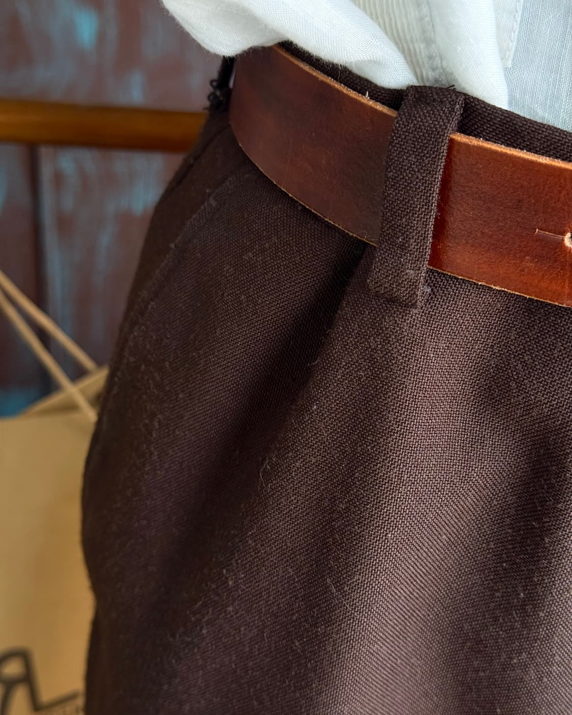90's 빈티지 울 블랜드 트라우저 36 상품이미지8