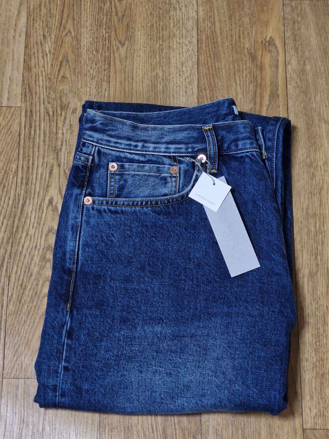 [3] 우드비 25ss 5P 셀비지 레귤러 스트레이트 데님 빈티지블루 상품이미지10