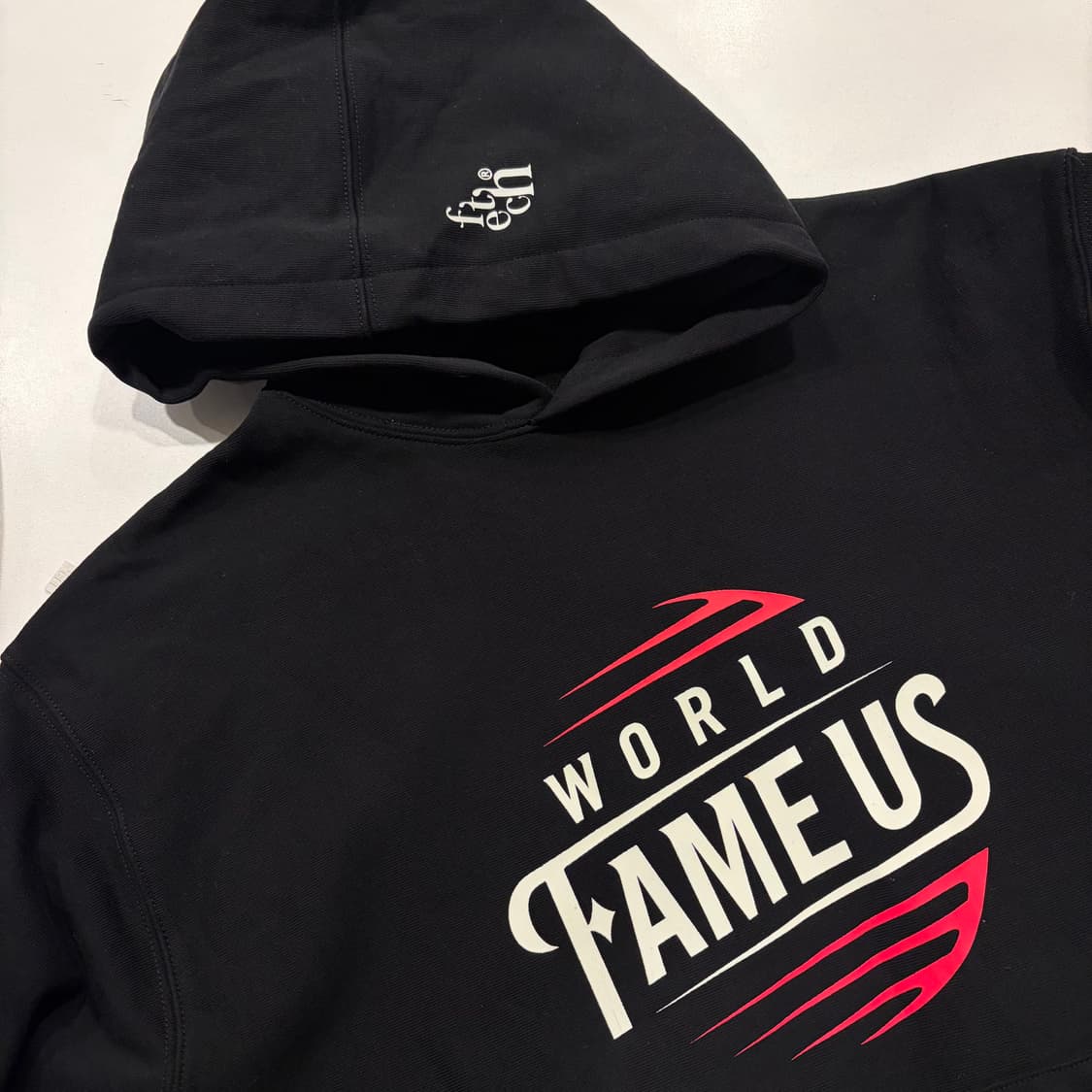 [M] FETCH 페치 월드페이머스 후드티 블랙 D829 상품이미지3