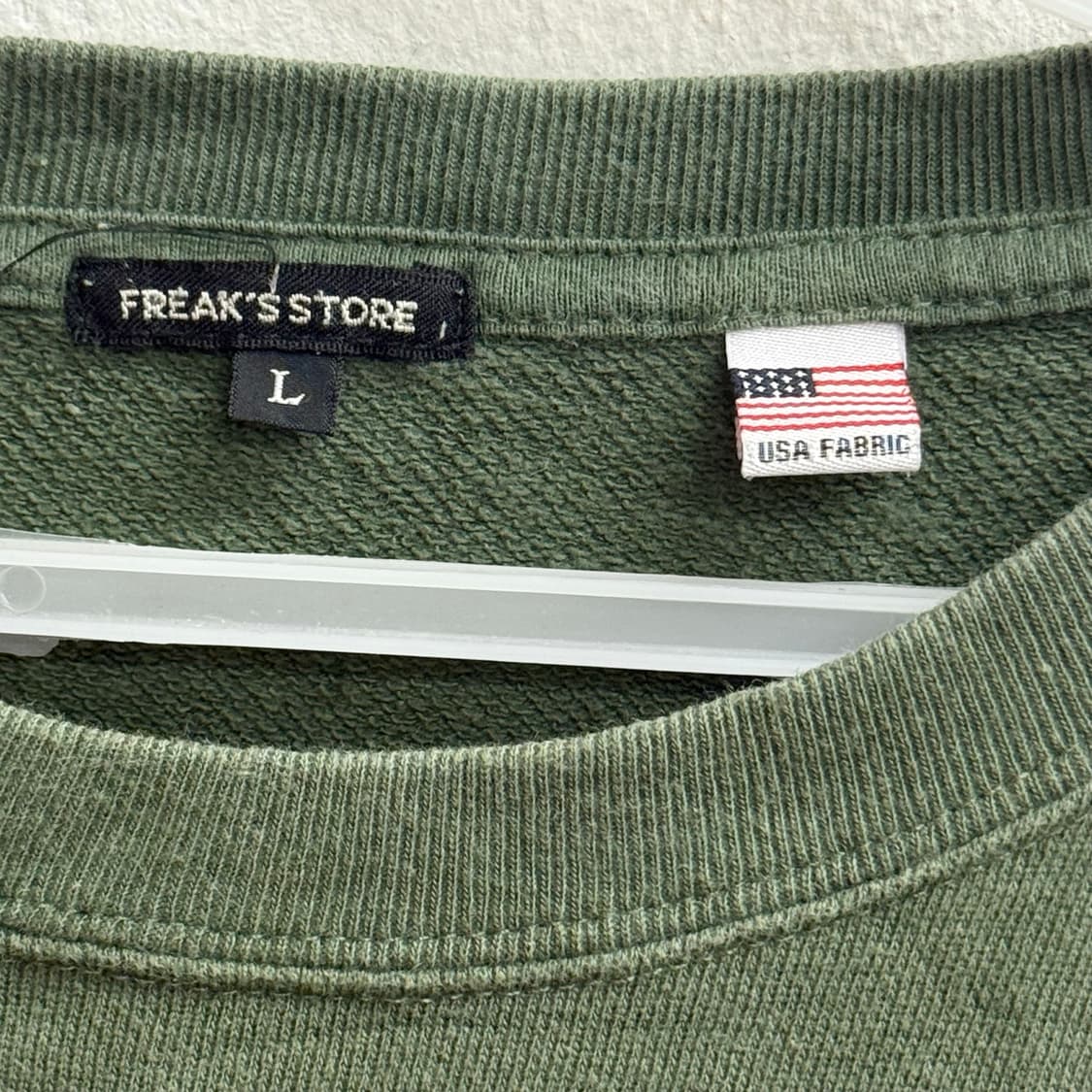 프릭스스토어 usa favric 올리브그린 스웻셔츠 L 상품이미지2
