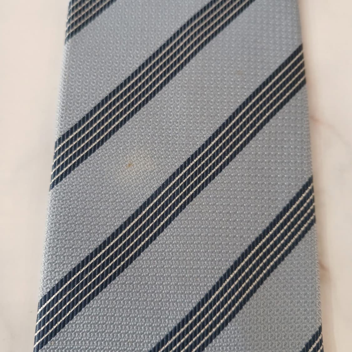아쿠아스큐텀 스트라이프 로고 자카드 넥타이 9.5cm A등급 A19165 상품이미지7