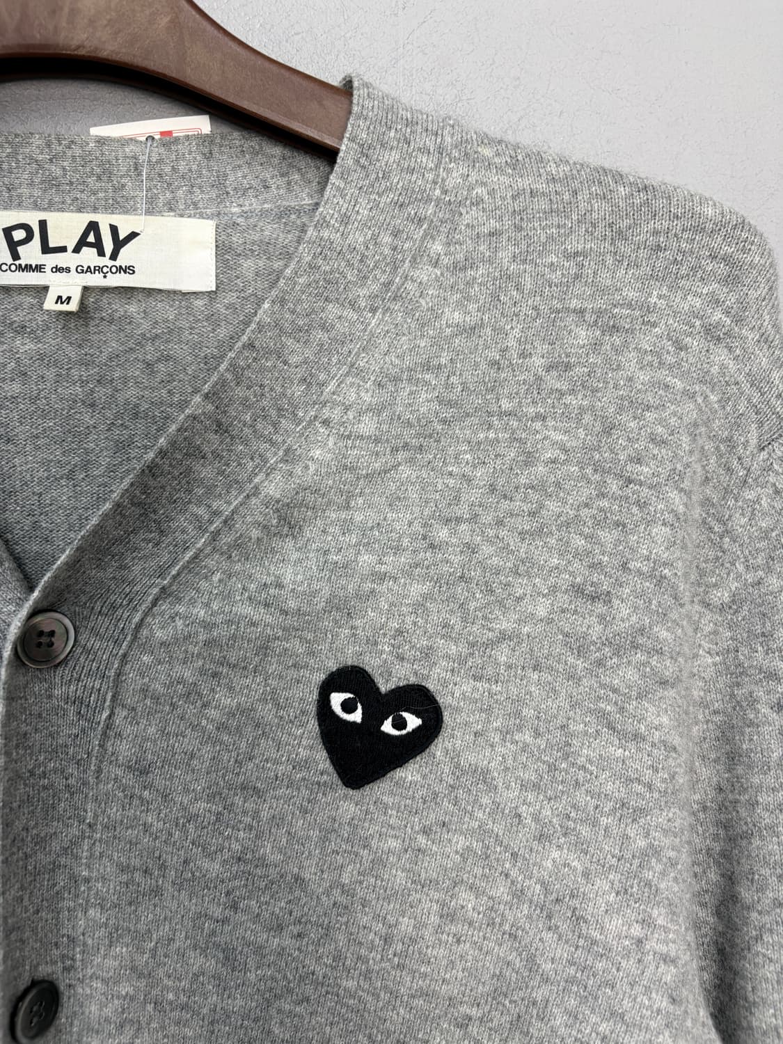 꼼데가르송 블랙 와펜 그레이 울 가디건  A3533 상품이미지3