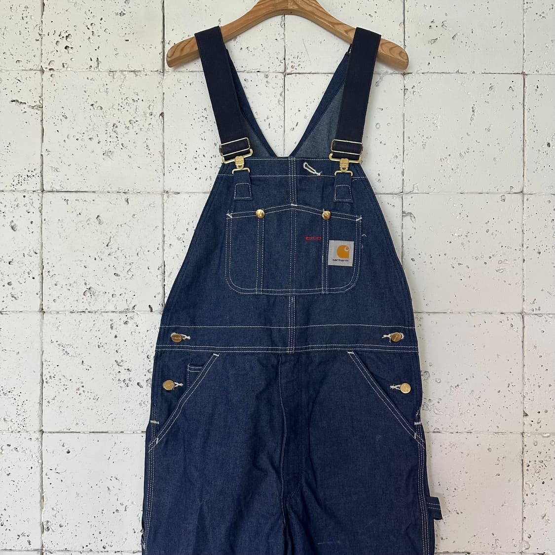 32 칼하트 데님 오버롤 멜빵바지 상품이미지2