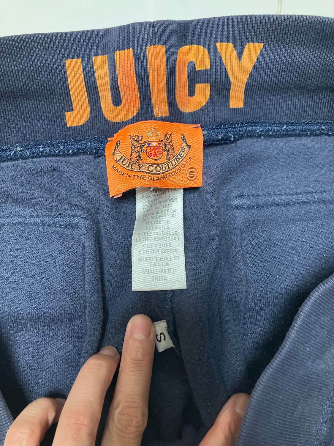 쥬시 꾸뛰르 벨루어 팬츠 바지 S 플립 포켓 상품이미지3