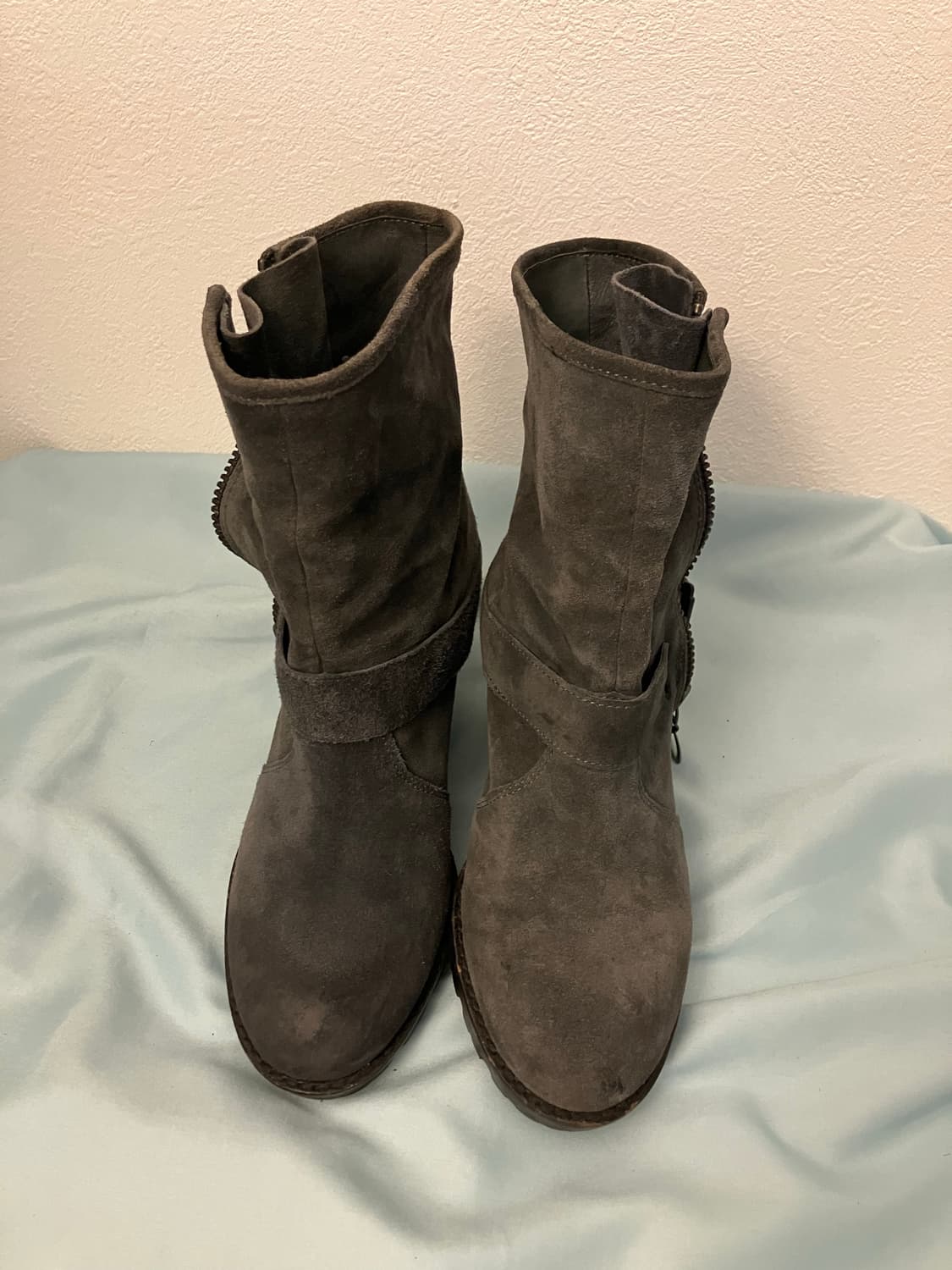 Ash 아쉬 스웨이드 버클 웨지힐 부츠 상품이미지2