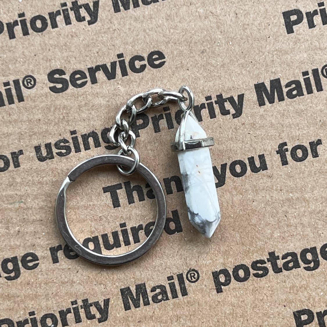 90s vtg Marble Stone Keyring 상품이미지2