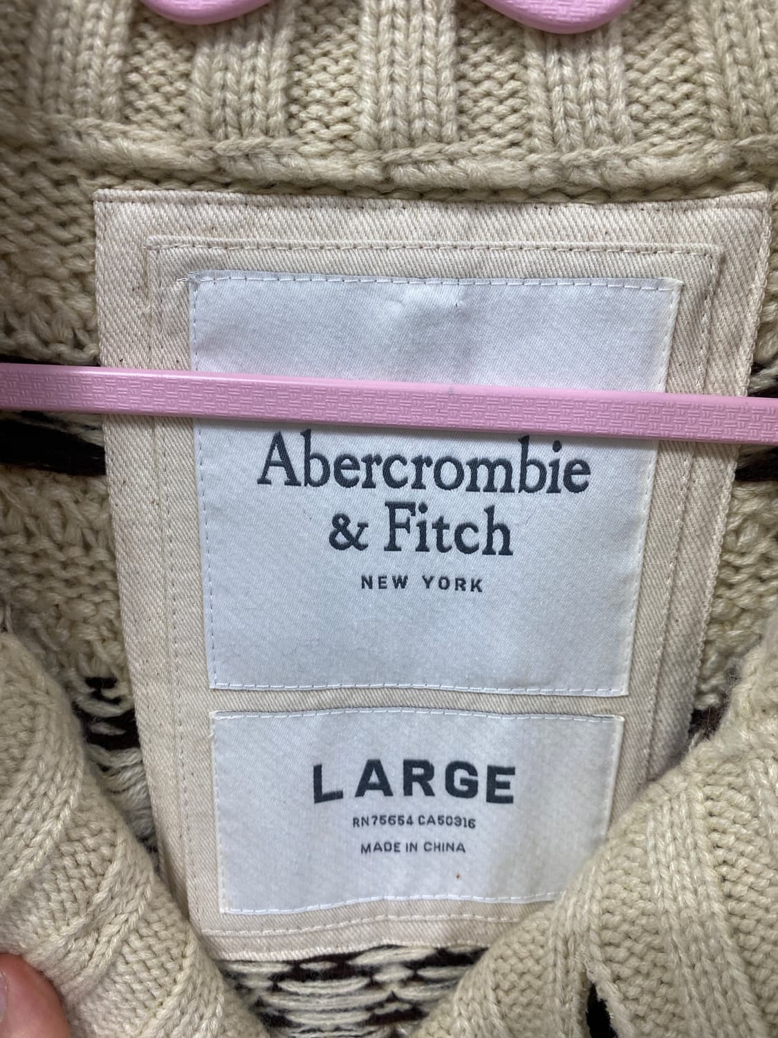 [ABERCROMBIE] 아베크롬비 라떼갸루 노르딕 니트 가디건 상품이미지7