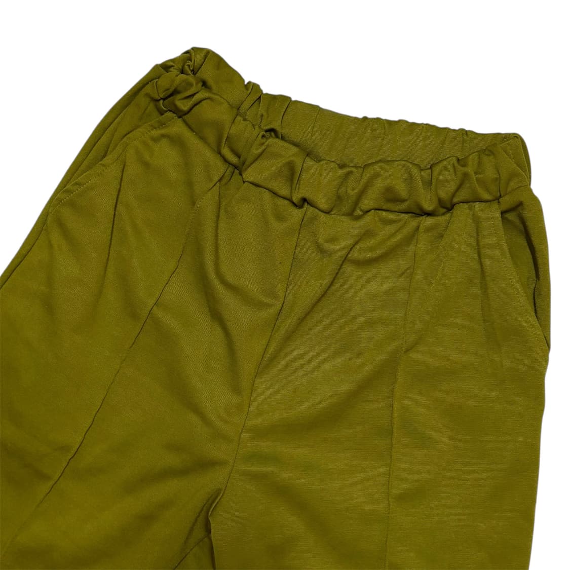 머스타드 올리브 핀턱 밴딩 플레어 팬츠 상품이미지3