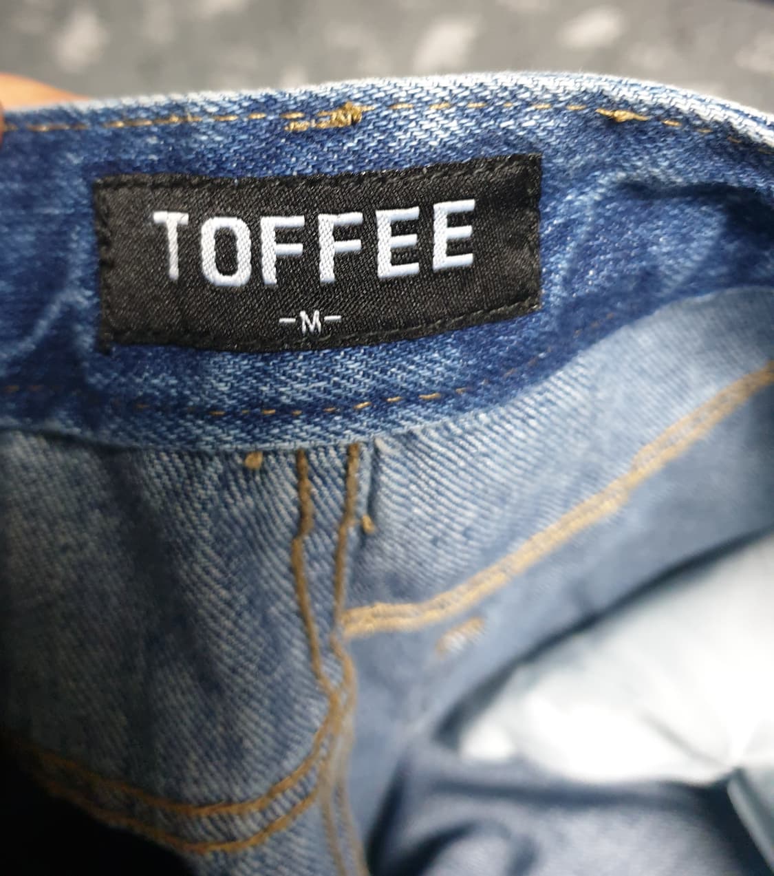 (새상품) 토피 빈티지  워싱 세미와이드 데님팬츠 연청 (M) 상품이미지5