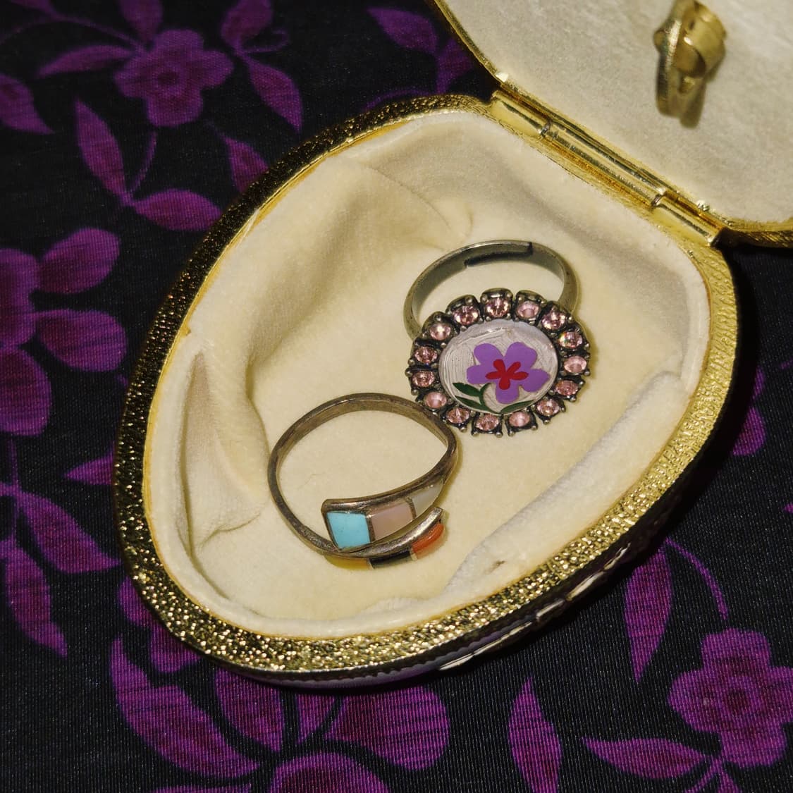 80s 프린스 엔틱 카메오 에그 오르골 보석함 상품이미지8