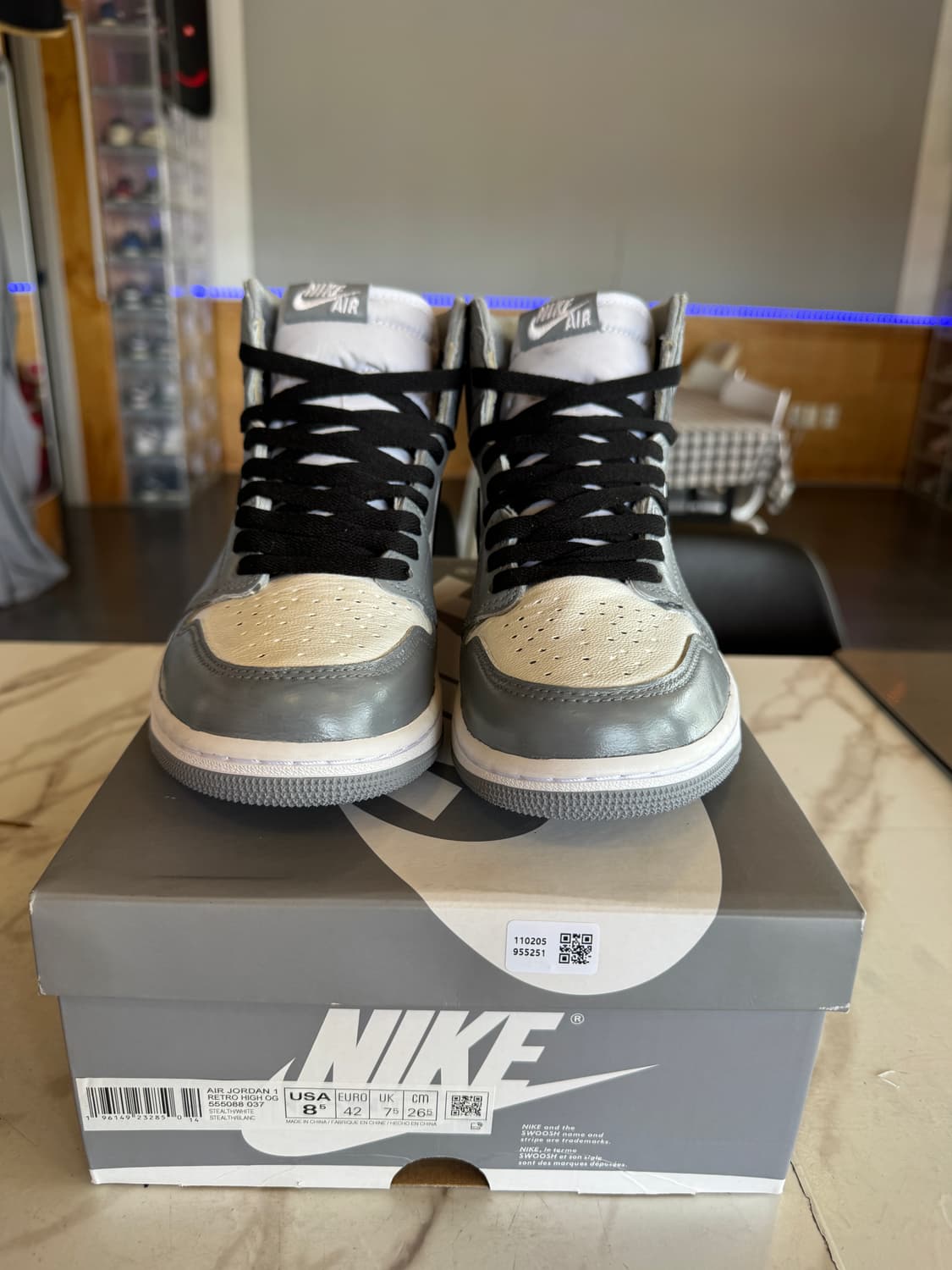 (커스텀) 조던1 레트로 하이 OG 스텔스 265 팝니다 상품이미지2