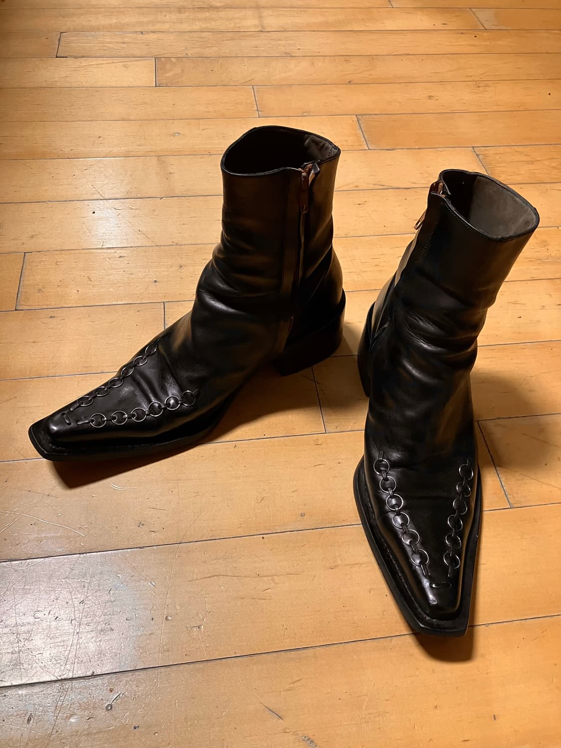 DSQUARED2 디스퀘어드 롱 노즈 웨스턴 링 피어스 부츠 42 상품이미지3