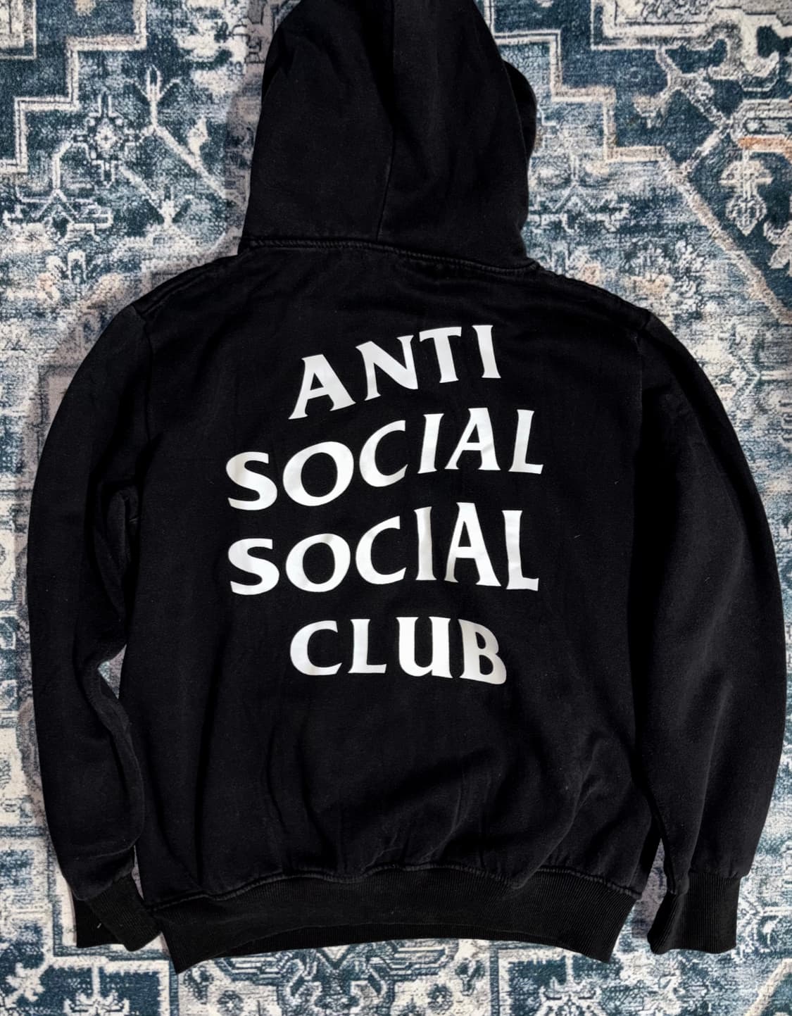 빈티지 Anti social social club 백프린팅 후드티 상품이미지1