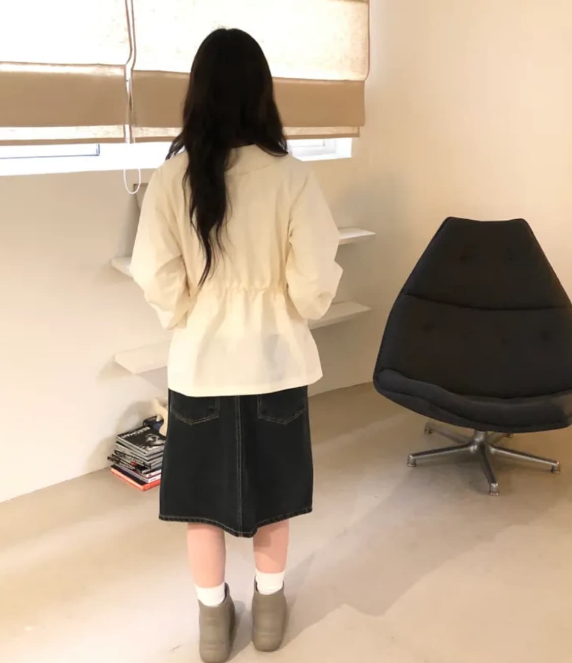 피터 카라 스트링 루즈 자켓 연그레이 상품이미지5