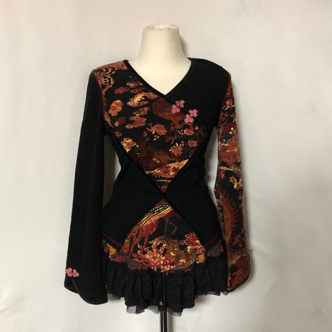 오즈온 차이나 니트 블랙 상품이미지5