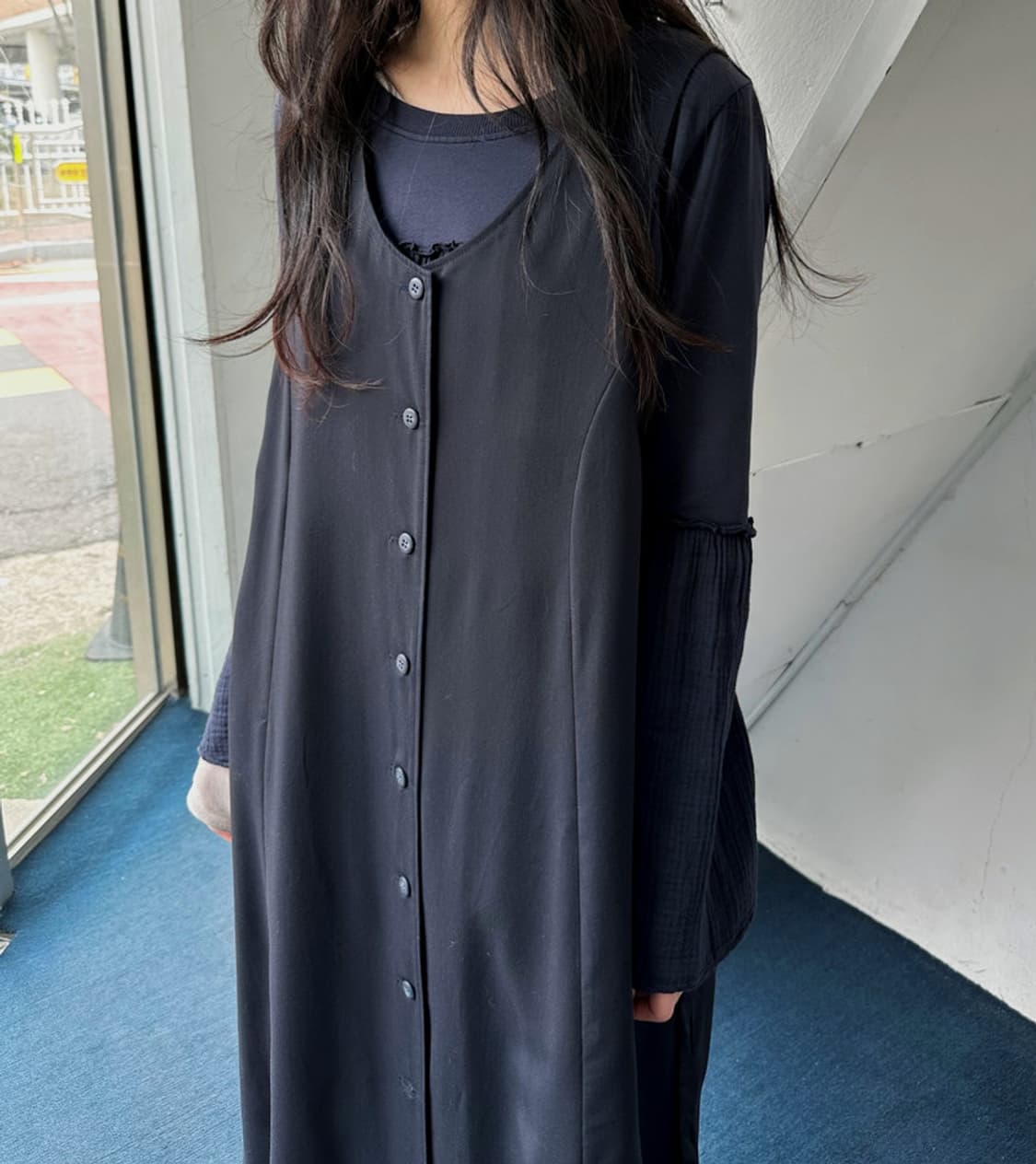 Poly rayon design 2way dress 상품이미지8