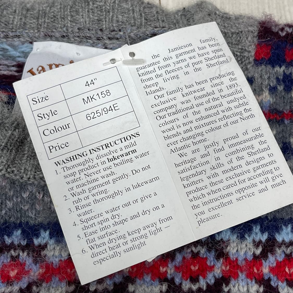 제이미슨스 Jamieson’s 페어아일 니트 XL 105~110 상품이미지10