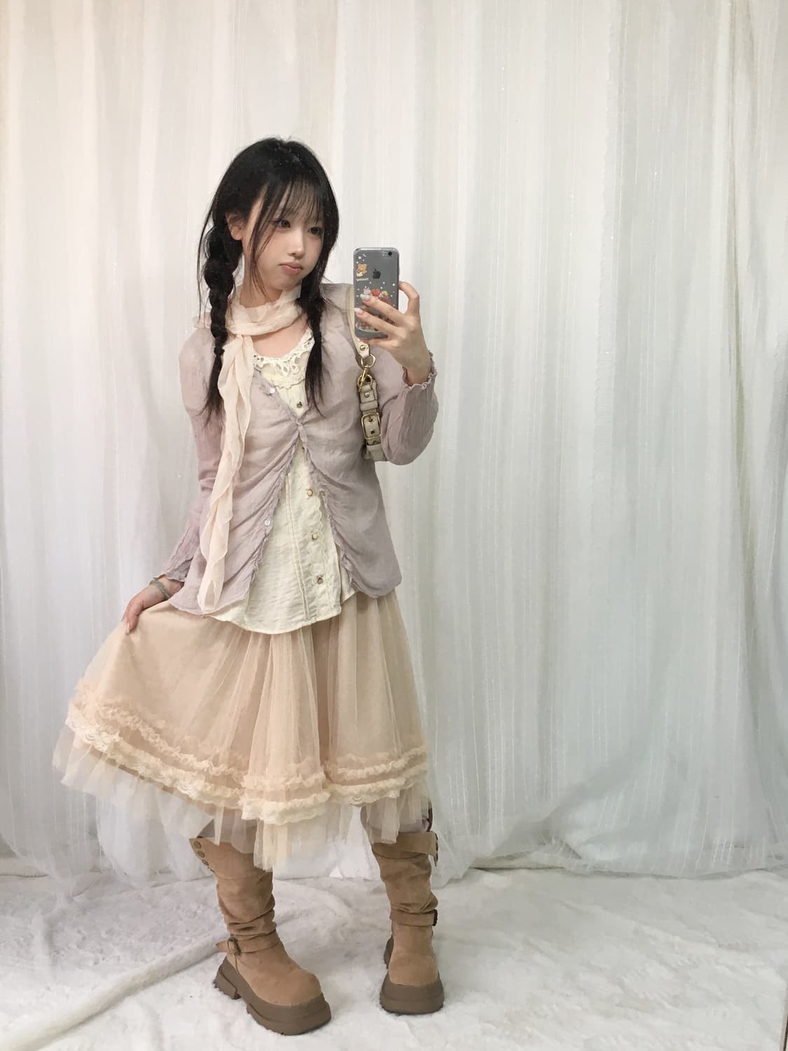 빈티지 엑시즈팜 어스뮤직 뮤트 베이지 페어리 코디세트 상품이미지1