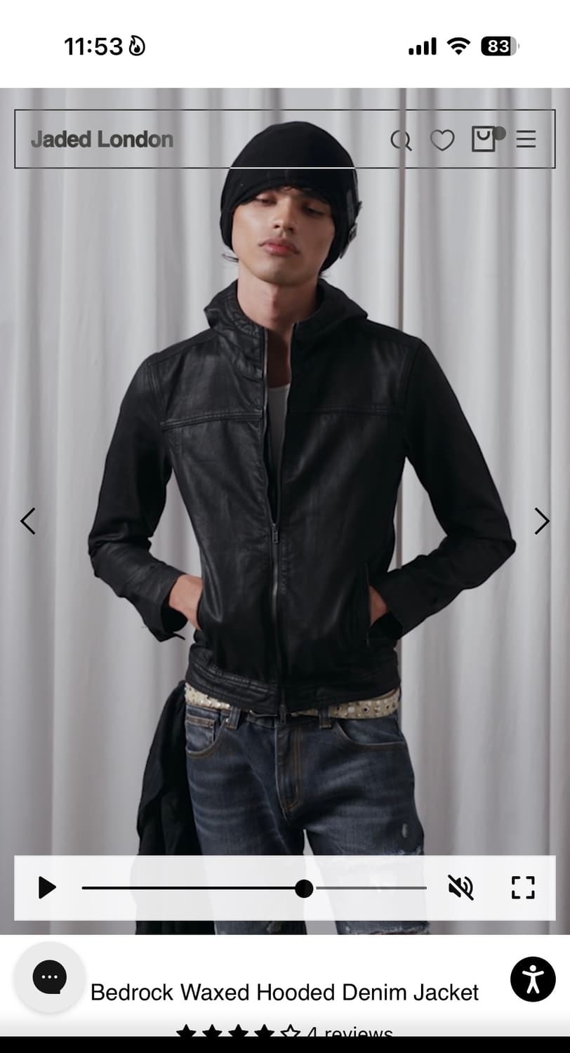 Bedrock Waxed Hooded Denim Jacket 상품이미지2