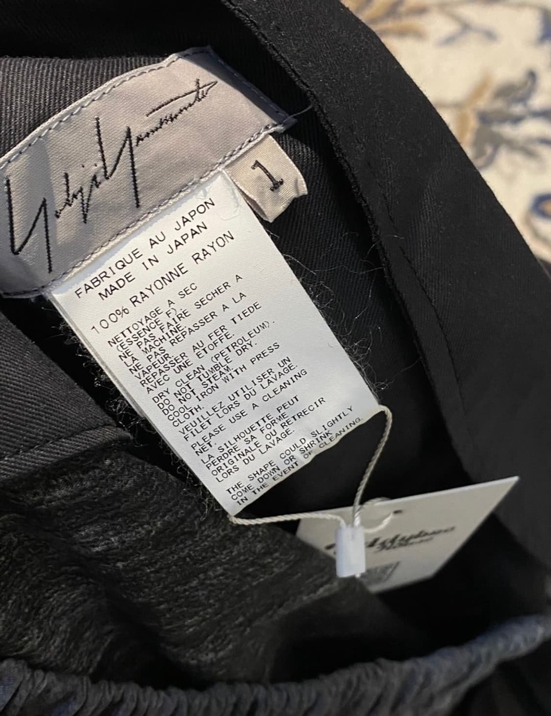 요지야마모토 블랙 시어스커트 1사이즈 상품이미지2