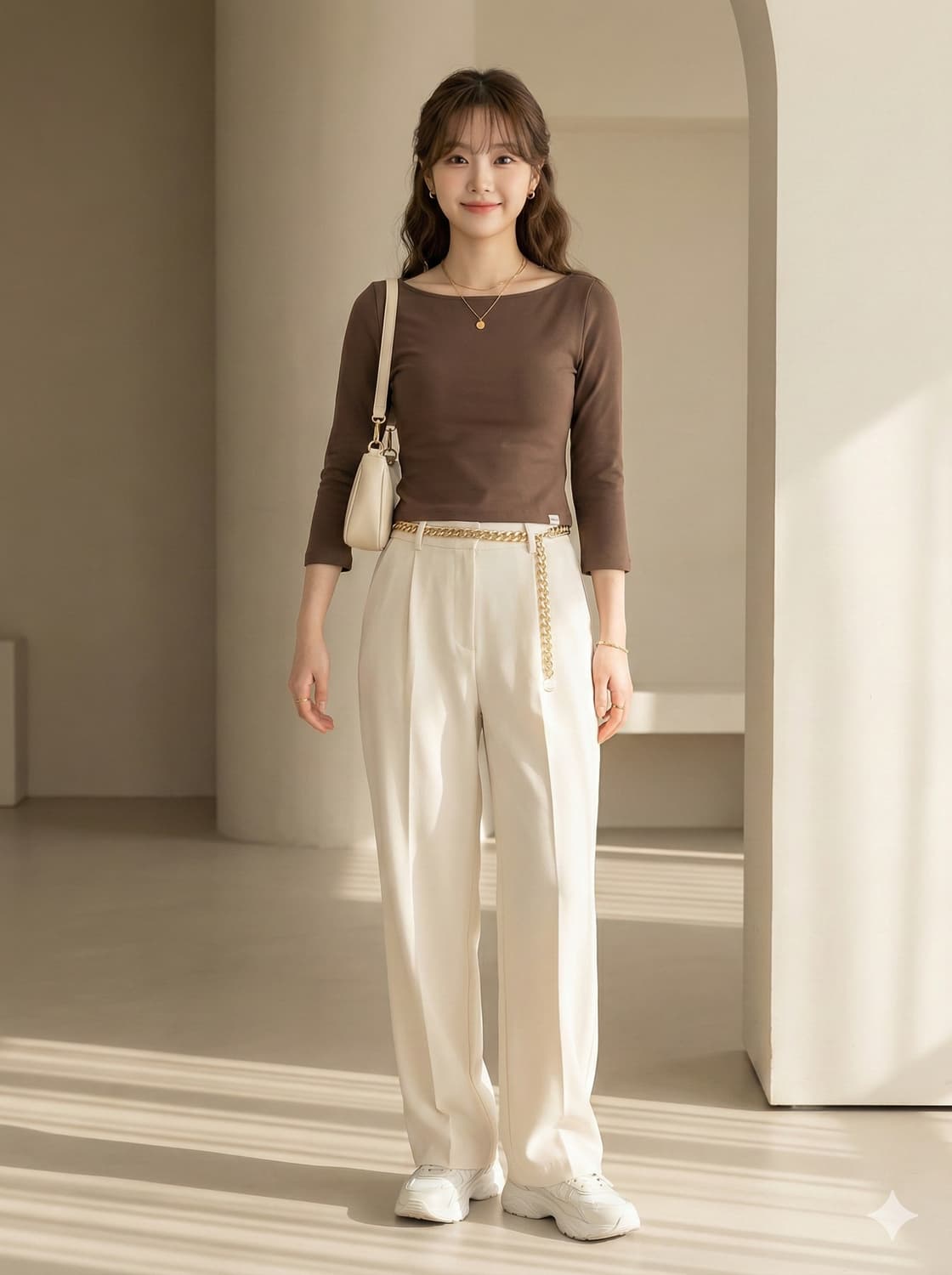 플로움 (FLOWOOM) 보트넥 골지 긴팔 티셔츠 상품이미지1