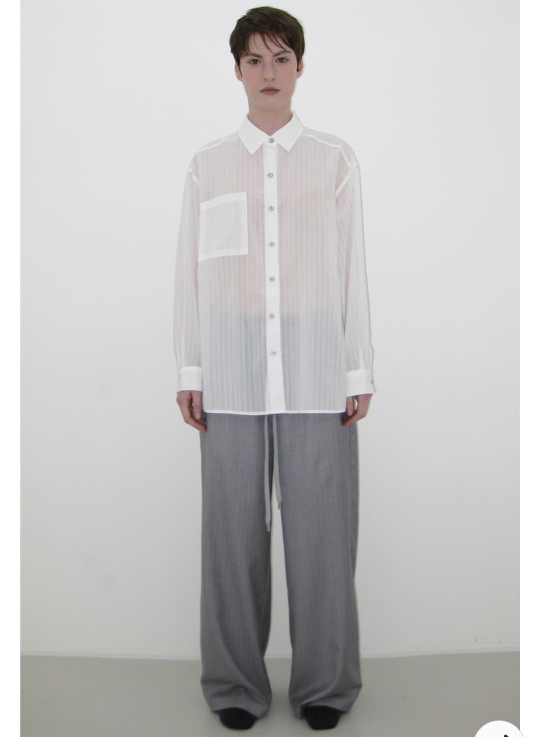 카셀 CACELE STRIPE SHEER SHIRTS cos 상품이미지6