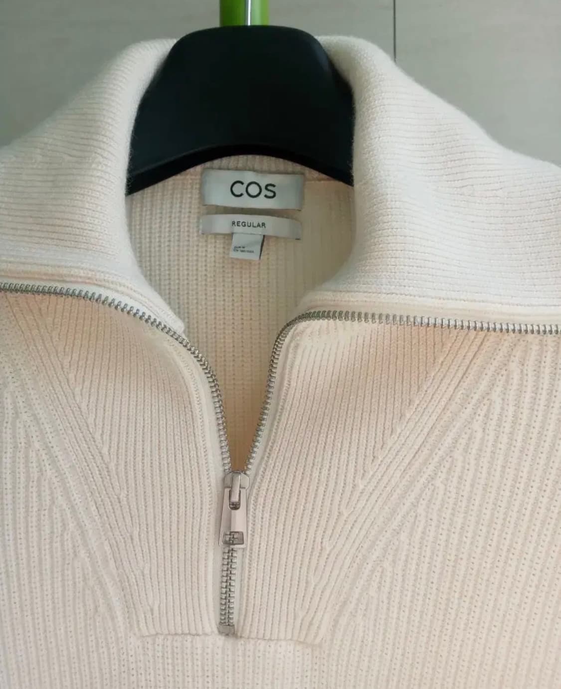COS 코스 울 반집업 화이트 니트 스웨터 M 100-105 상품이미지5