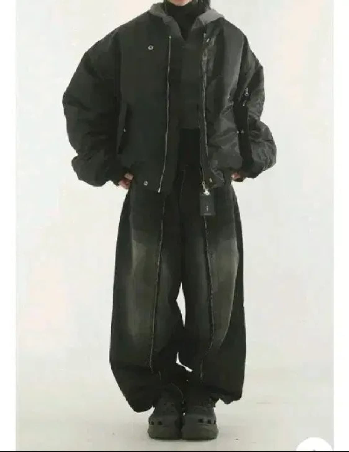 로컬맨션 컷팅 라인 데님 팬츠 상품이미지2