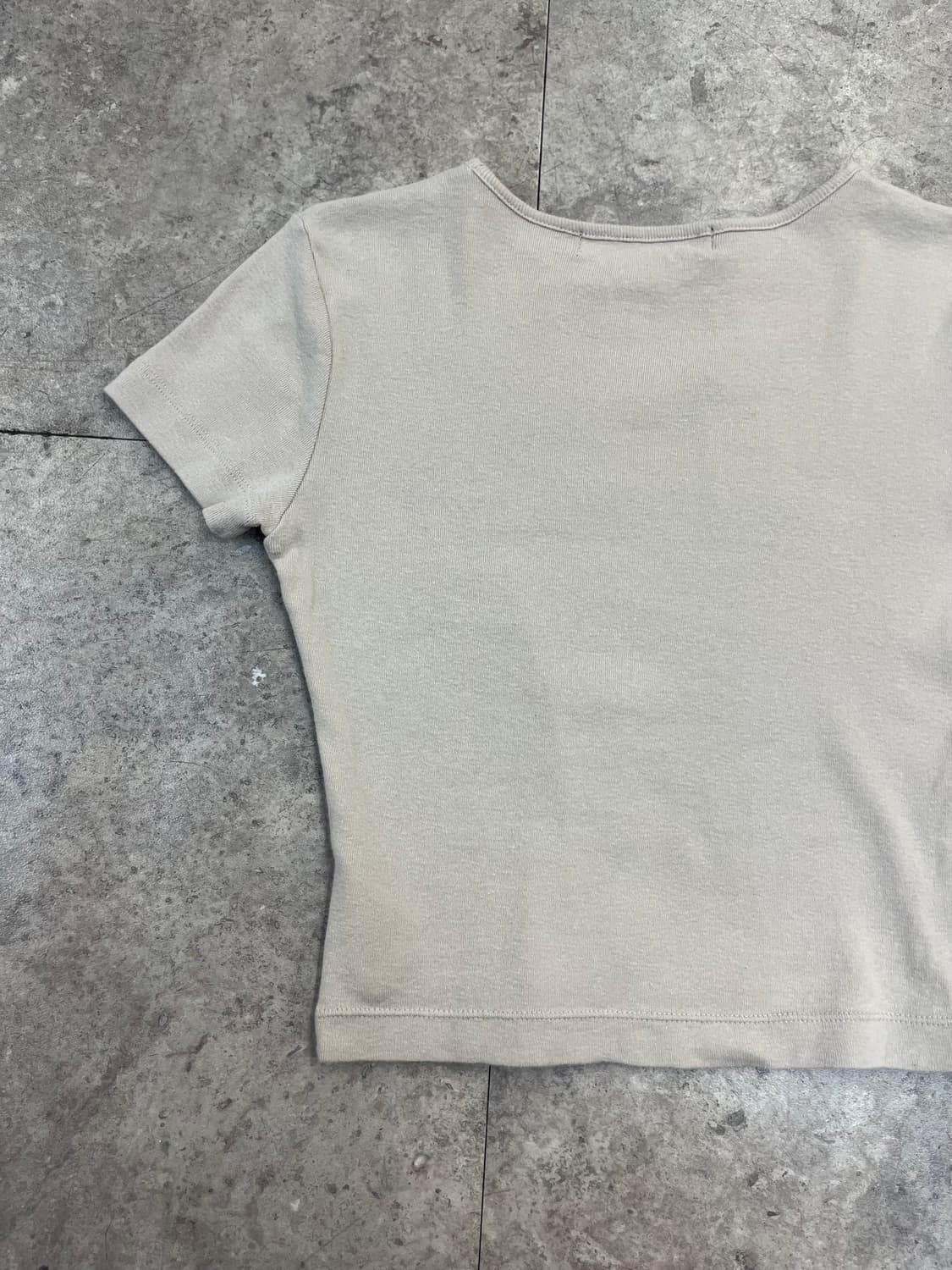 미스치프 크롭 반팔티 베이지 S #csz4004 상품이미지8