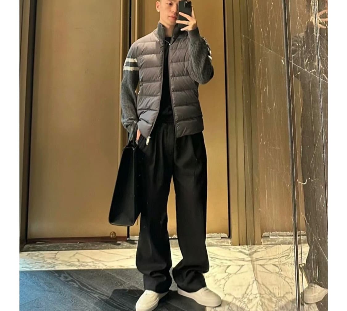 (새상품)몽클레어 니트패딩 그레이/블랙 남녀공용 상품이미지7