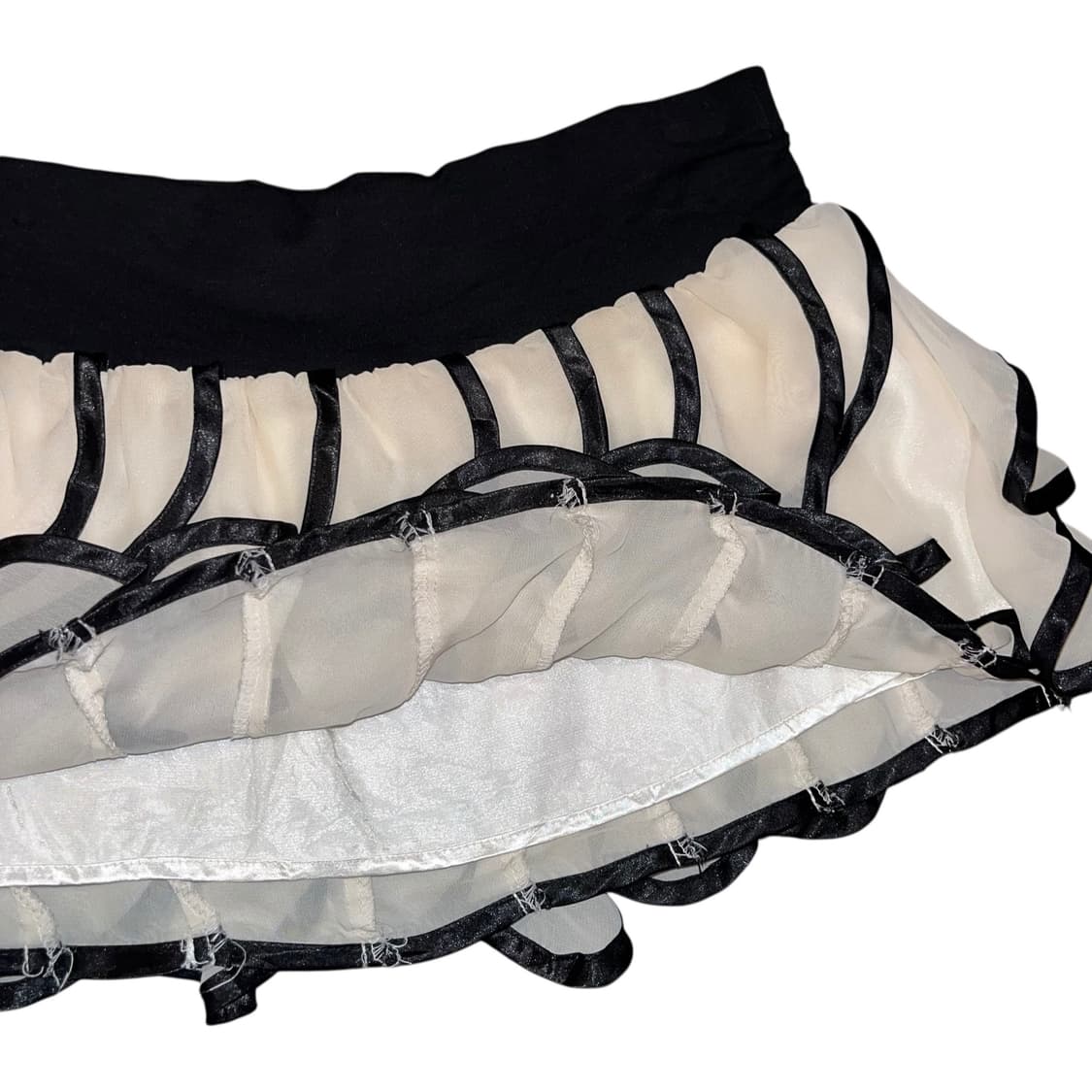 물결레이스 밴딩 스커트 갸루y2k키치 상품이미지2