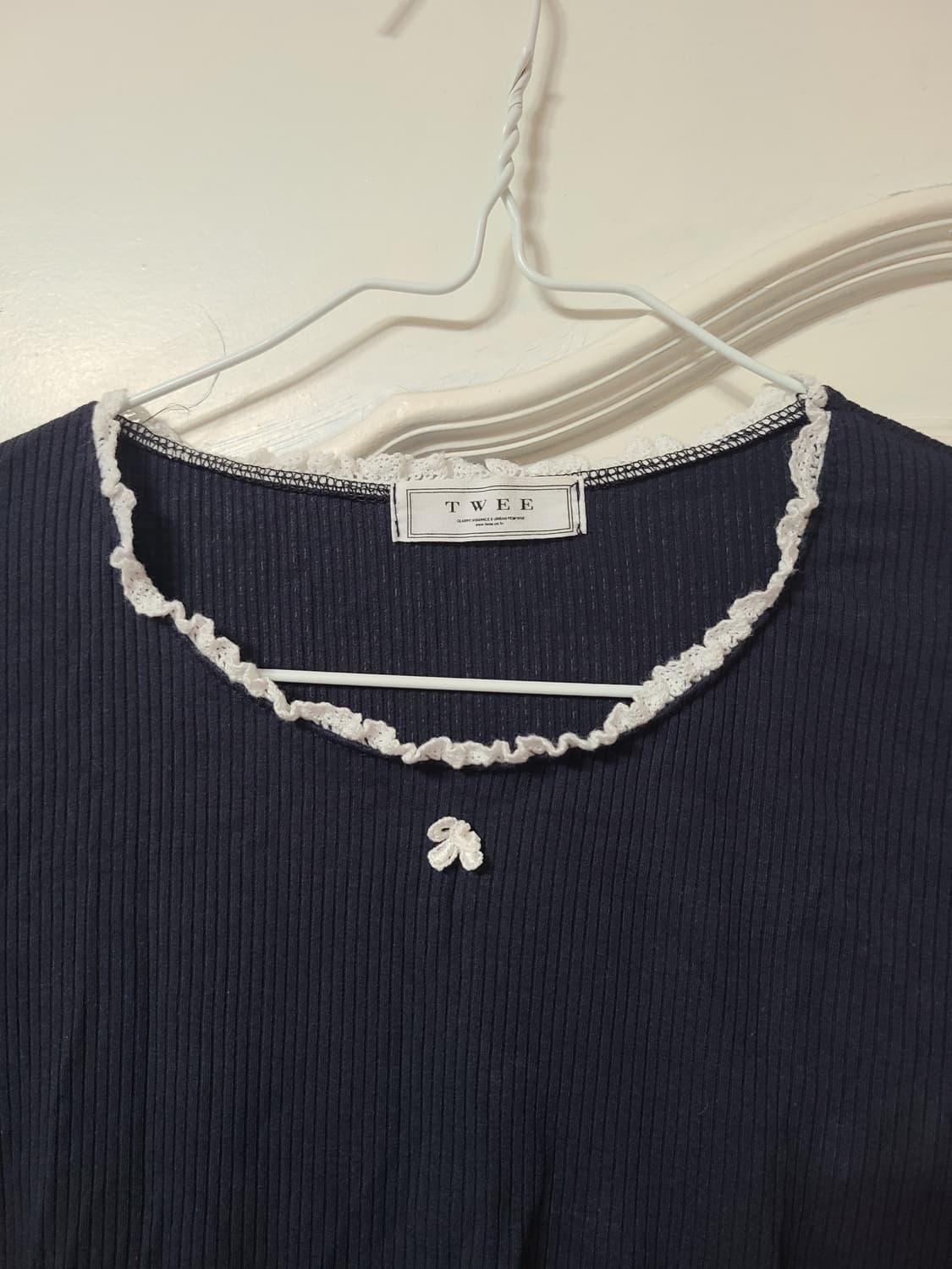 트위 긴팔 리본디테일 상품이미지2