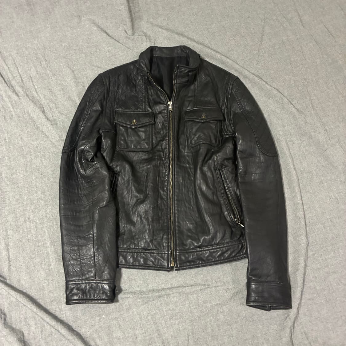 빈티지 블랙 양가죽 자켓 상품이미지4