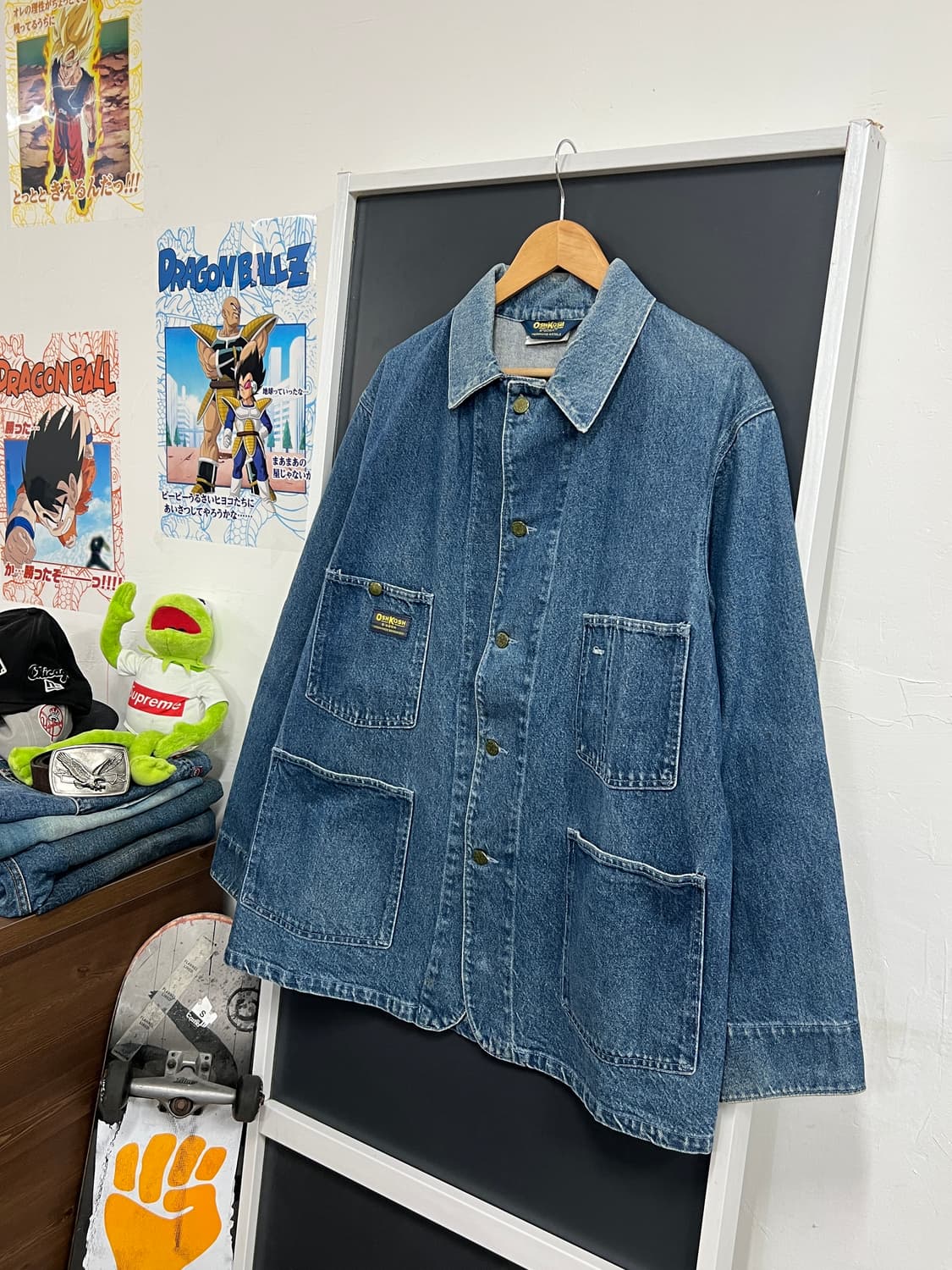 70s American Vintage 오시코시 데님 워크 초어 자켓 상품이미지1