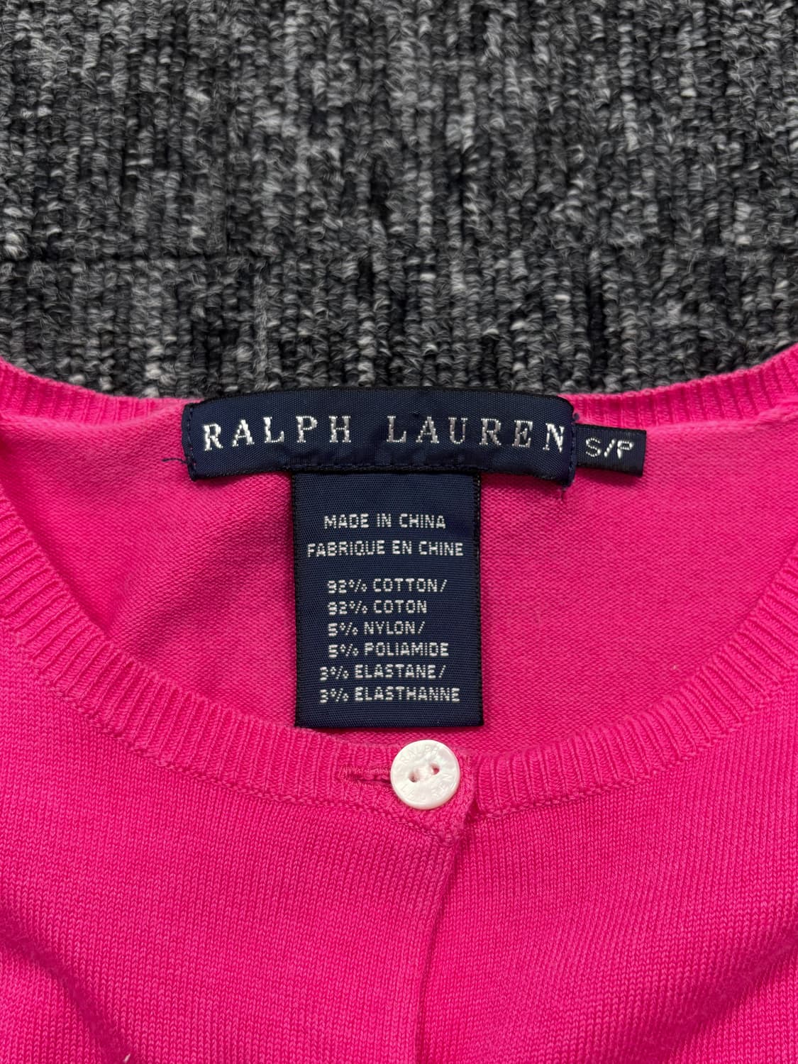 폴로 핑크 코튼 니트 가디건 상품이미지6