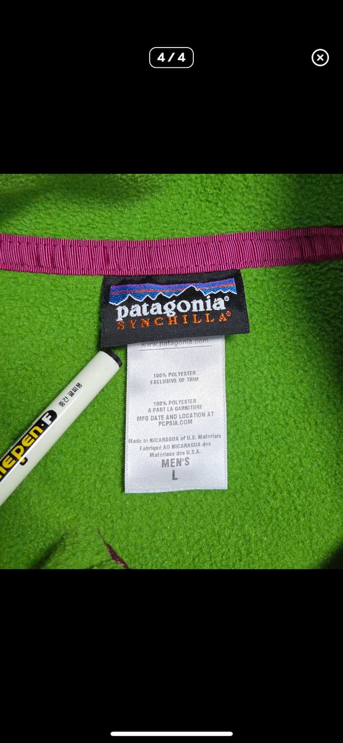 파타고니아 플리스 신칠라L 라임그린 헤비신칠라 상품이미지5