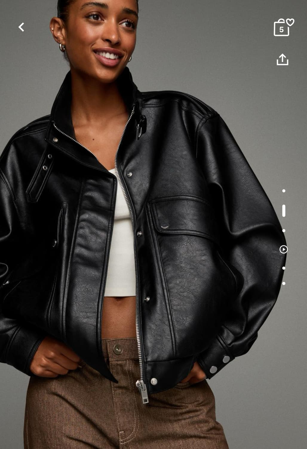 bershka leather jacket 상품이미지1