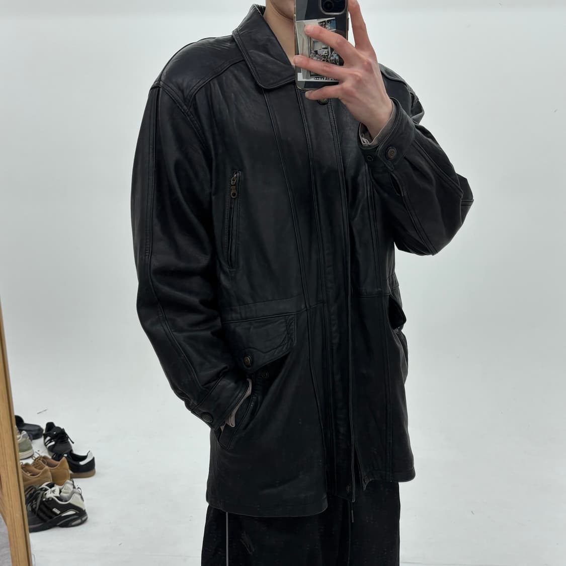 vtg lambskin zp carcoat 상품이미지3