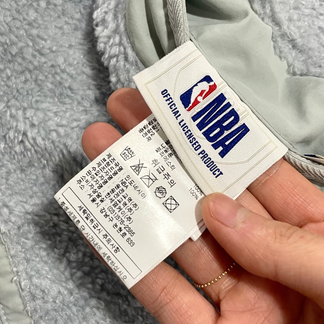 NBA 라이트블루 양면 플리스 자켓 여성S 상품이미지3