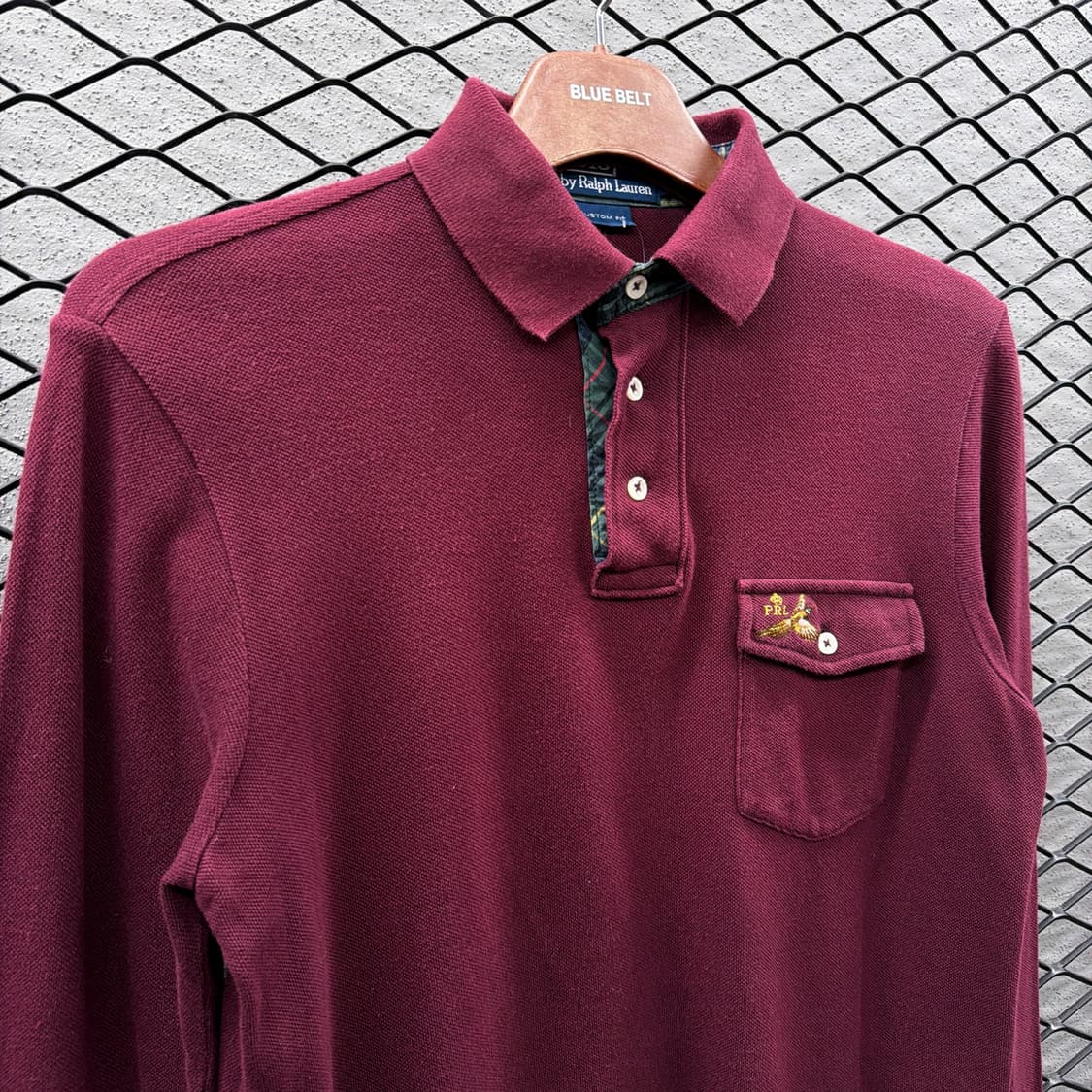 폴로 헌팅 테마 PK 롱슬리브 카라티 플랩포켓 사이드트임 디테일 버건디 상품이미지4
