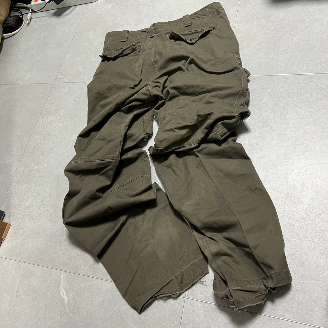 [XL] 아베크롬비 OG 빈티지 카키 카고 바지 상품이미지4