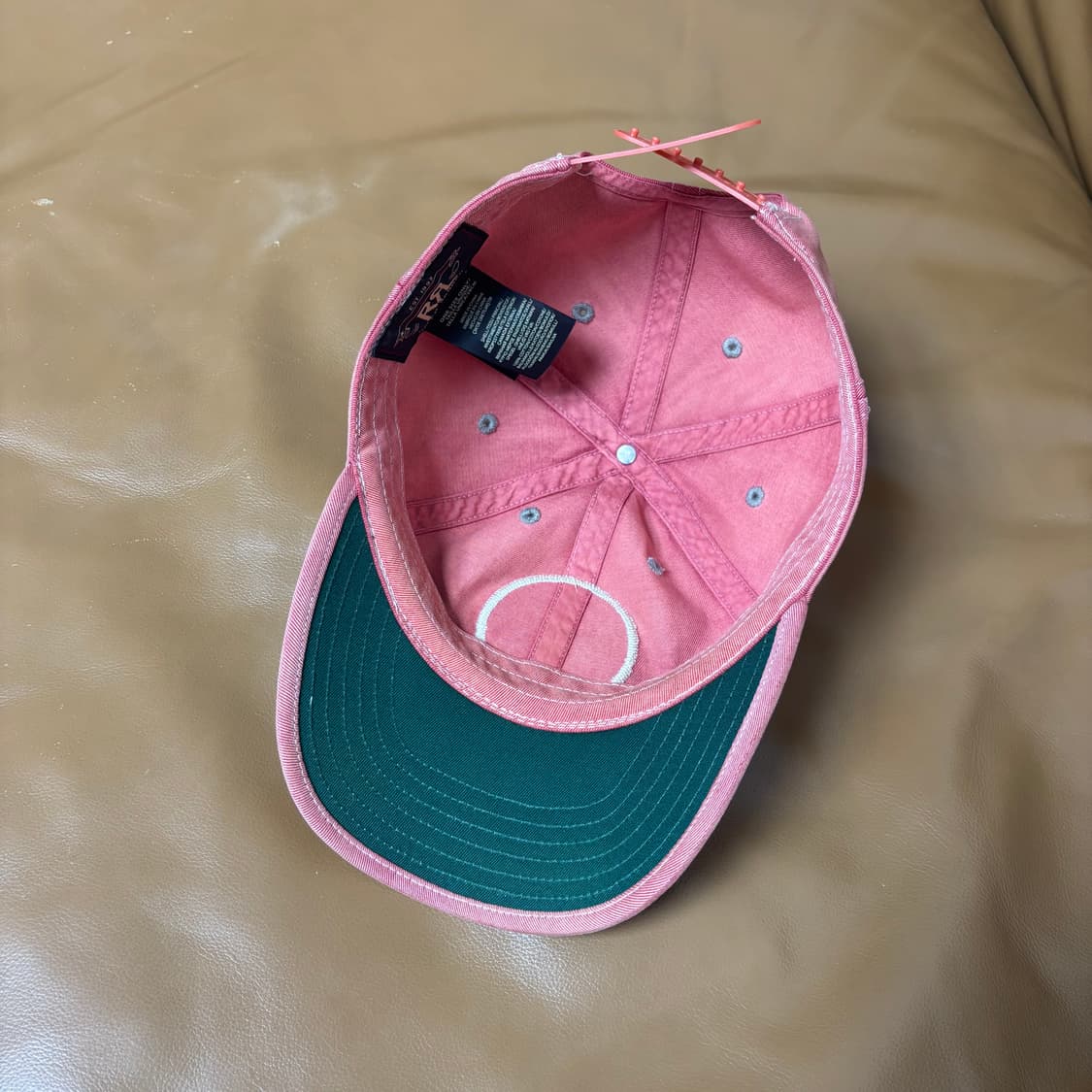 RRL 더블알엘 랄프로렌 폴로 윙로고 6패널 볼캡 모자 워시드 레드 상품이미지6