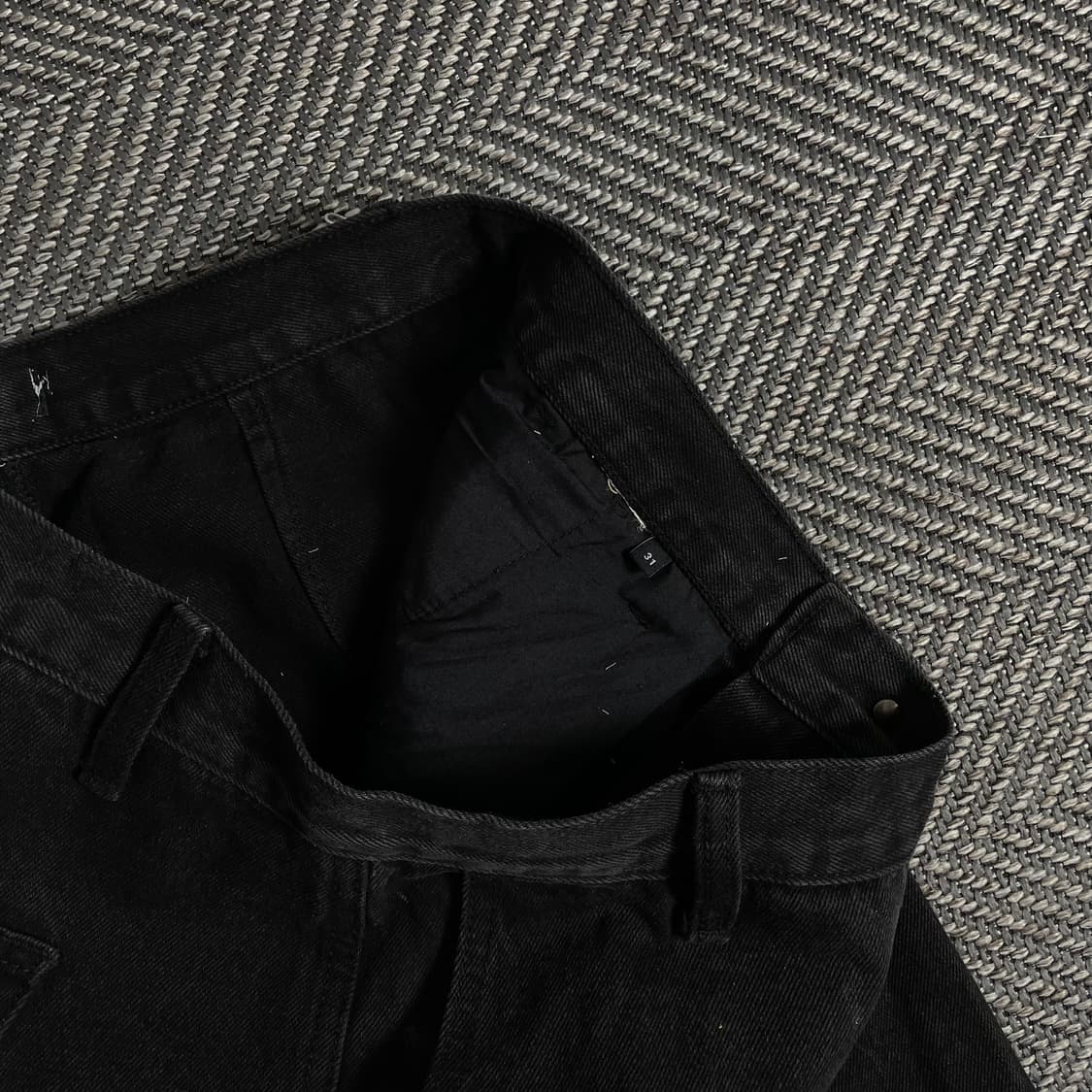 빈티지 와이드 블랙 데님 팬츠y 3197 상품이미지5