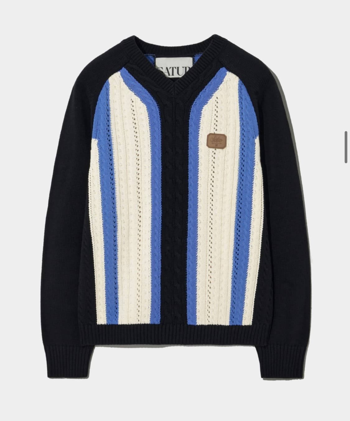 세터 로잔 브이넥 케이블 니트 상품이미지1